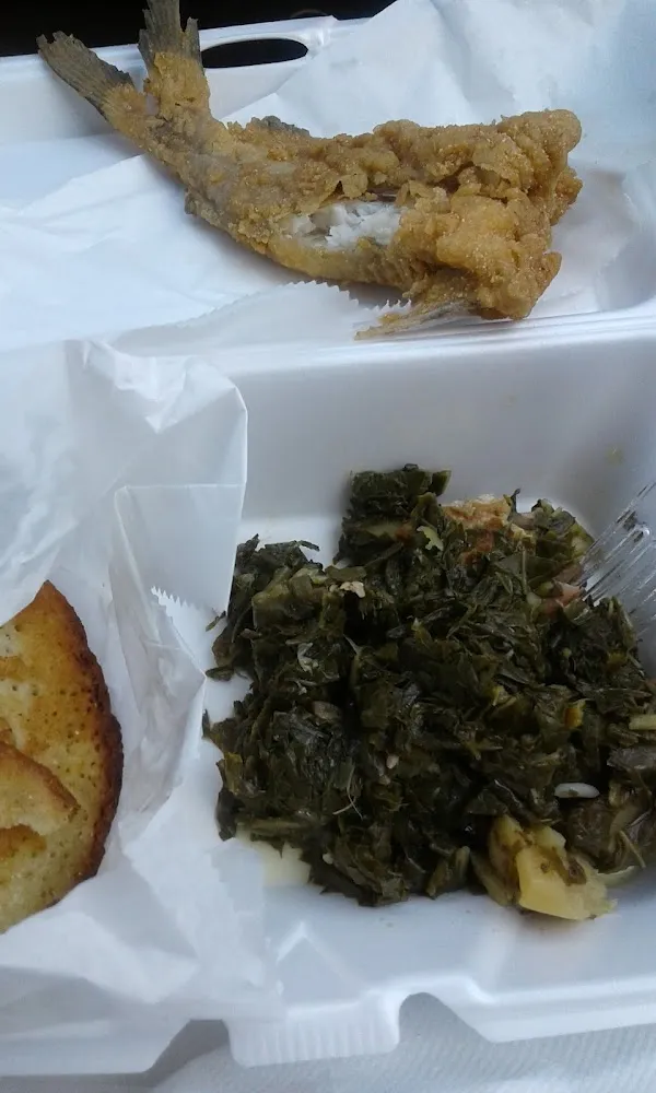 Rutabaga Greens and Fried Catfish